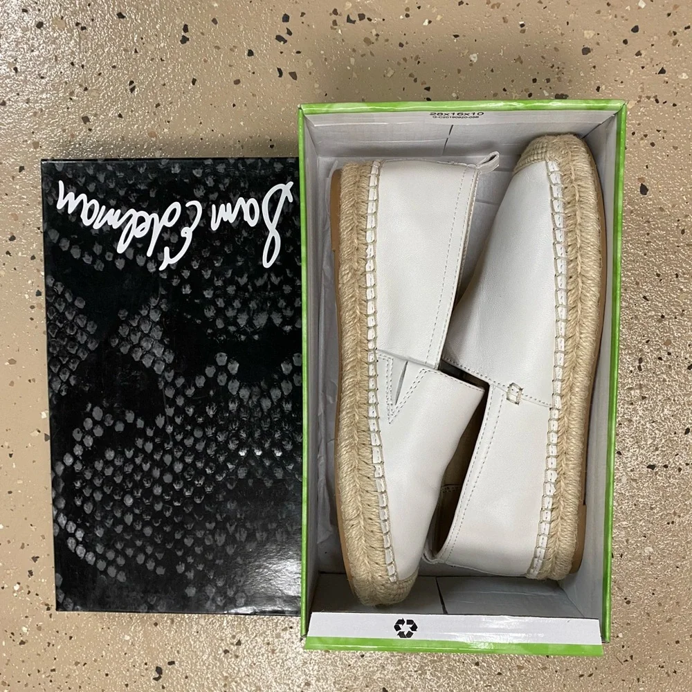 Sam Edelman White Espadrille Slip-On Flats brand new